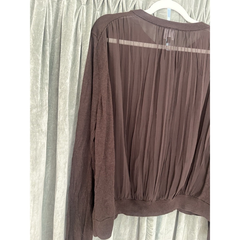 Cabi Sweater Cardigan Women's Mesh Back Brown Size - Picture 9 of 11